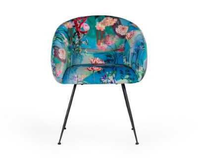 Picture of Modrest Roxann - Contemporary Floral Velvet Dining Chair