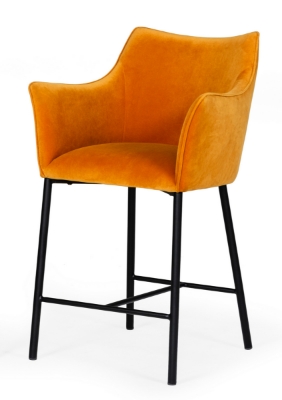 Picture of Modrest Exodus - Modern Orange Velvet Counter Stool