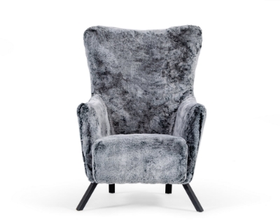 Picture of Modrest Findon - Glam Grey Faux Fur Accent Chair