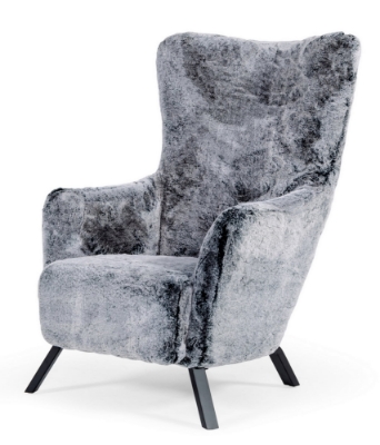 Picture of Modrest Findon - Glam Grey Faux Fur Accent Chair