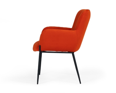 Picture of Modrest Frisco - Mid-Century Orange Velvet dining Chair