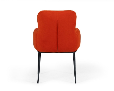 Picture of Modrest Frisco - Mid-Century Orange Velvet dining Chair