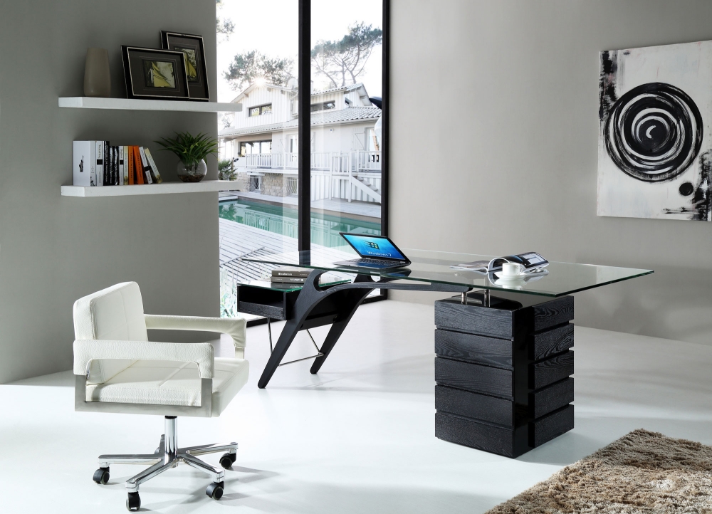 Picture of Modrest Suffolk - Contemporary Black Ash Desk