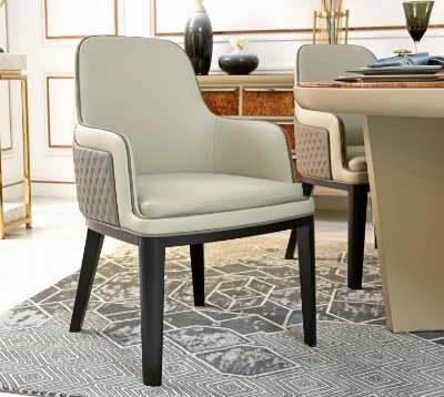 Picture of Modrest Maxwell - Glam Beige and Grey Dining Chair