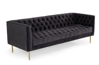 Picture of Divani Casa Chavez - DK Grey Velvet Sofa