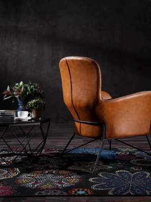 Picture of Modrest Kirk - Modern Brown Eco-Leather Accent Chair 