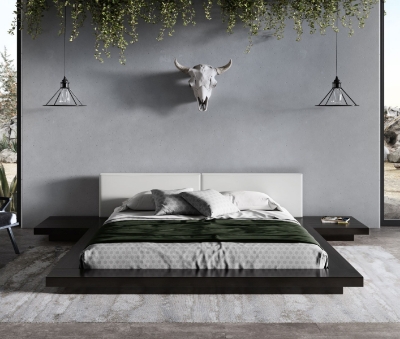 Picture of Modrest Tokyo - Contemporary Black and White Platform Bed