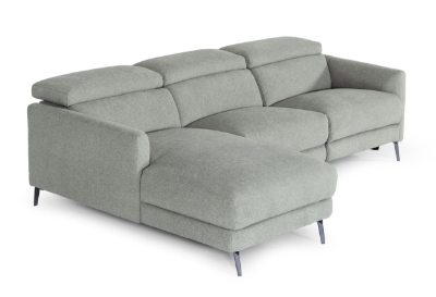 Picture of Divani Casa Lupita - Modern Grey Fabric Left Facing Sectional Sofa