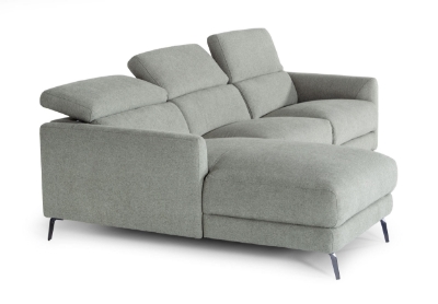 Picture of Divani Casa Lupita - Modern Grey Fabric Left Facing Sectional Sofa