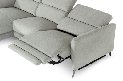 Picture of Divani Casa Lupita - Modern Grey Fabric Left Facing Sectional Sofa