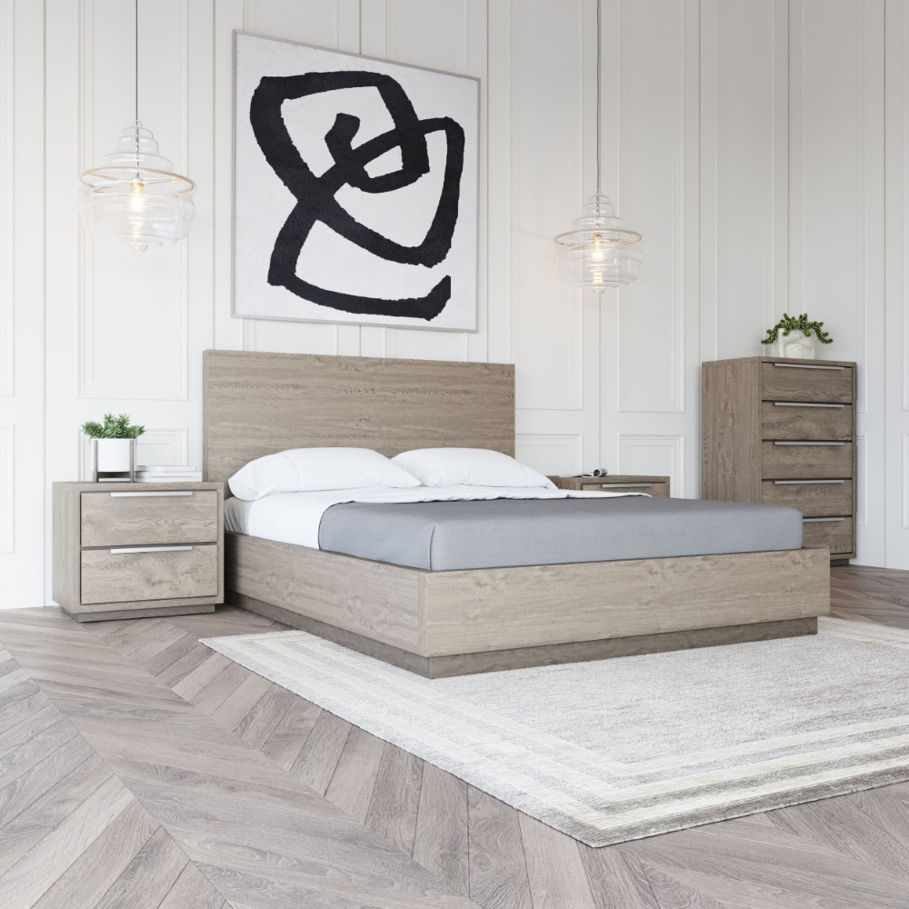 Picture of Modrest Samson - Contemporary Grey and Silver Bed