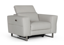 Picture of Accenti Italia Lucca - Italian Modern Grey Armchair w/ Electric Recliner