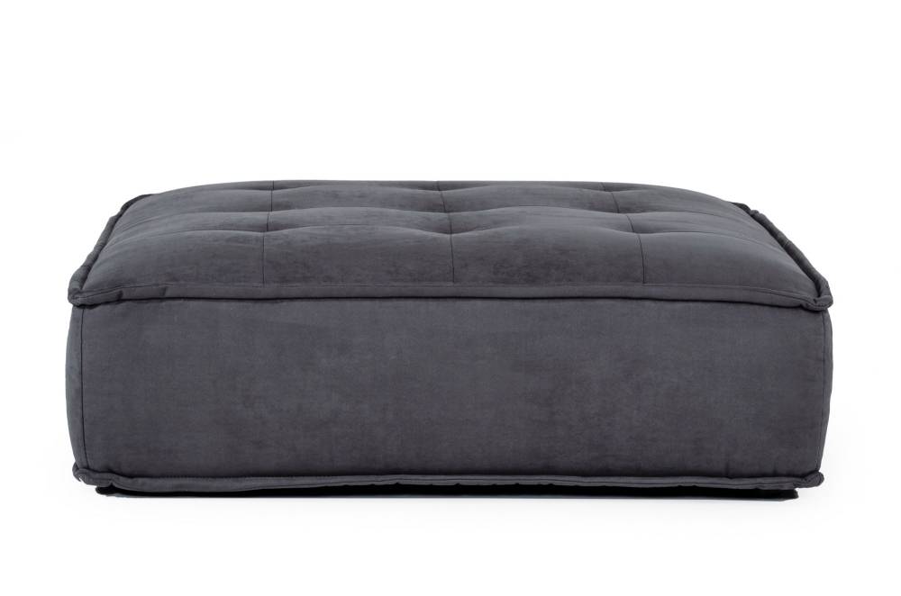 Picture of Divani Casa Nolden - Waterproof Dark Grey Fabric Ottoman