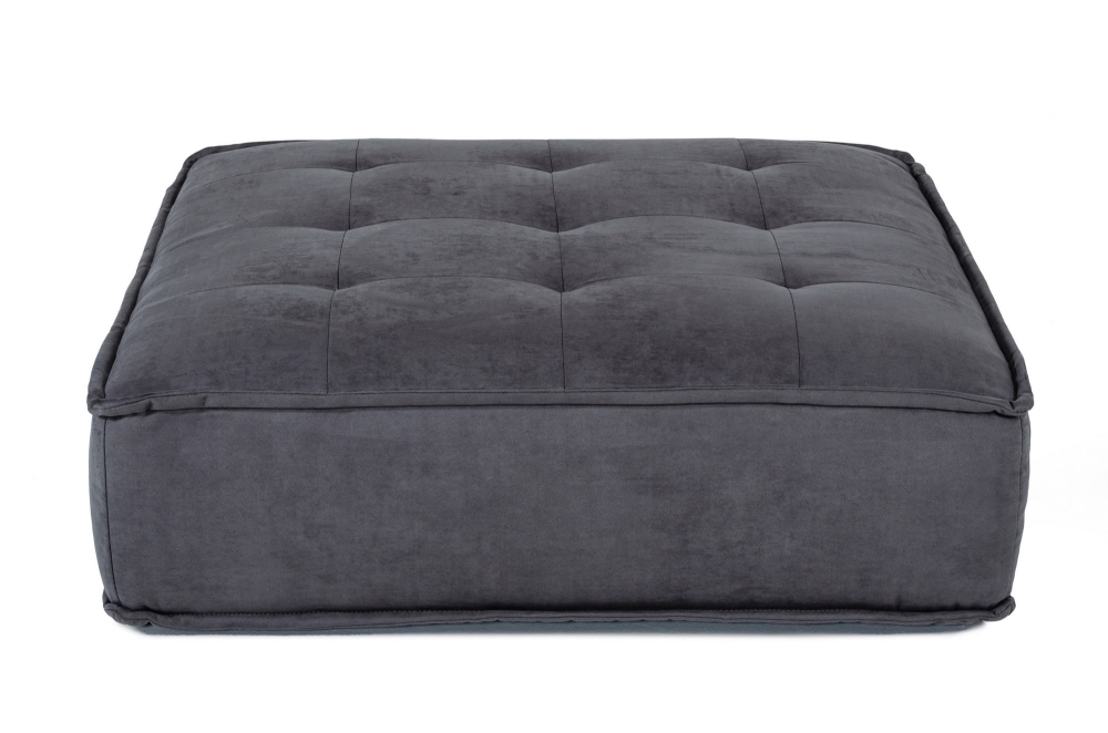 Picture of Divani Casa Nolden - Waterproof Dark Grey Fabric Ottoman