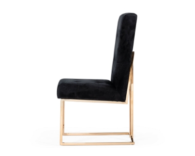 Picture of Modrest Legend - Modern Black & Rosegold Dining Chair (Set of 2)