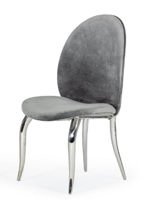 Picture of Modrest Vince - Glam Grey Velvet Dining Chair Set of 2