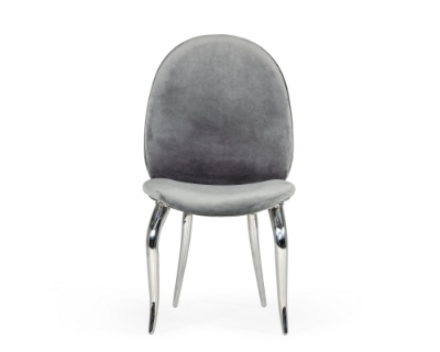 Picture of Modrest Vince - Glam Grey Velvet Dining Chair Set of 2