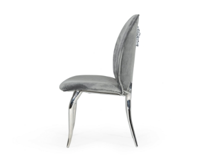 Picture of Modrest Vince - Glam Grey Velvet Dining Chair Set of 2