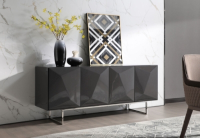 Picture of Modrest Vanguard - Modern Dark Grey High Gloss Buffet