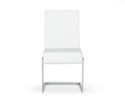 Picture of Modrest Batavia - Modern White & Stainless Steel Dining Chair (Set of 2)