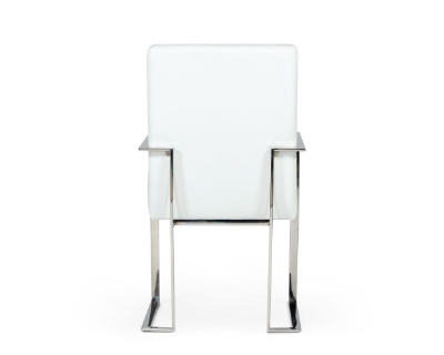 Picture of Modrest Fowler - Modern White Eco-Leather Dining Armchair