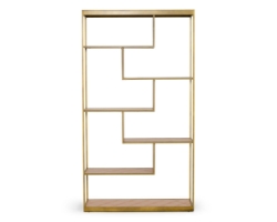 Picture of Modrest Jessica - Modern Oak & Brass Bookshelf