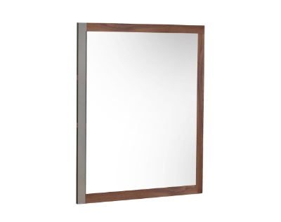 Picture of Nova Domus Palermo - Italian Modern Faux Concrete & Walnut Mirror