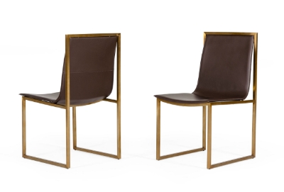 Picture of Modrest Dalton - Modern Brown Leatherette Dining Chair (Set of 2)