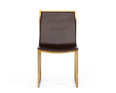 Picture of Modrest Dalton - Modern Brown Leatherette Dining Chair (Set of 2)