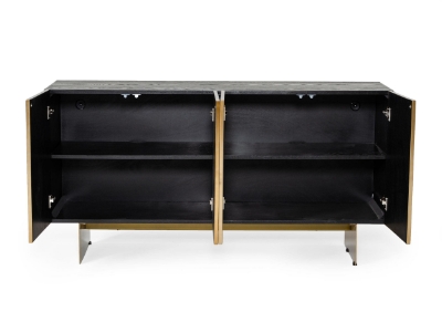 Picture of Modrest Perret - Glam Black Ash & Brushed Brass Modern Buffet