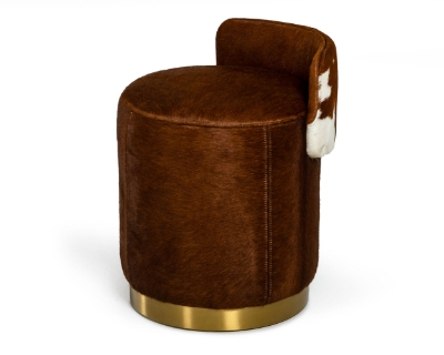 Picture of Modrest Belvista - Modern Brown Cowhide Ottoman