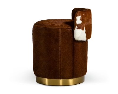 Picture of Modrest Belvista - Modern Brown Cowhide Ottoman