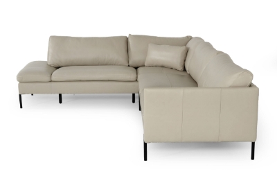 Picture of Divani Casa Sherry - Modern Grey Leather Left Facing Sectional Sofa