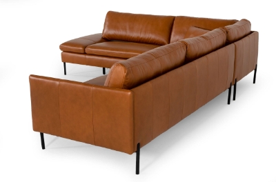 Picture of Divani Casa Sherry - Modern Cognac Leather Left Facing Sectional Sofa