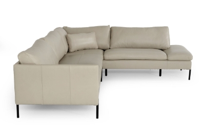 Picture of Divani Casa Sherry - Modern Grey Leather Right Facing Sectional Sofa