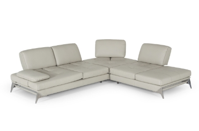 Picture of Lamod Italia Andrea - Modern Grey Leather Sectional Sofa