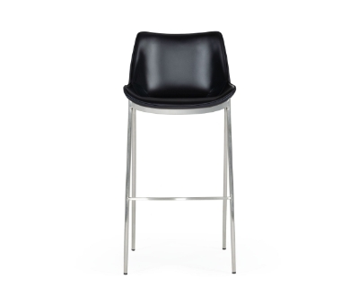 Picture of Modrest Hooper - Modern Black Eco-Leather Bar Stool (Set of 2)