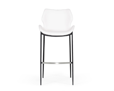 Picture of Modrest Ithaca - Modern White Leatherette Bar Stool (Set of 2)