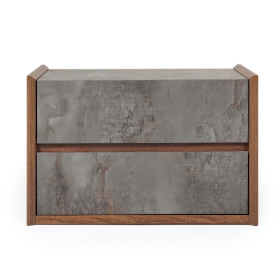 Picture of Nova Domus Rado Modern Walnut & Stucco Nightstand