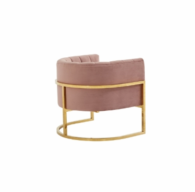 Picture of Modrest Landau - Modern Pink Velvet & Gold Stainless Steel Accent Chair