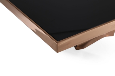 Picture of Modrest Legend - Modern Black Glass & Rosegold Dining Table