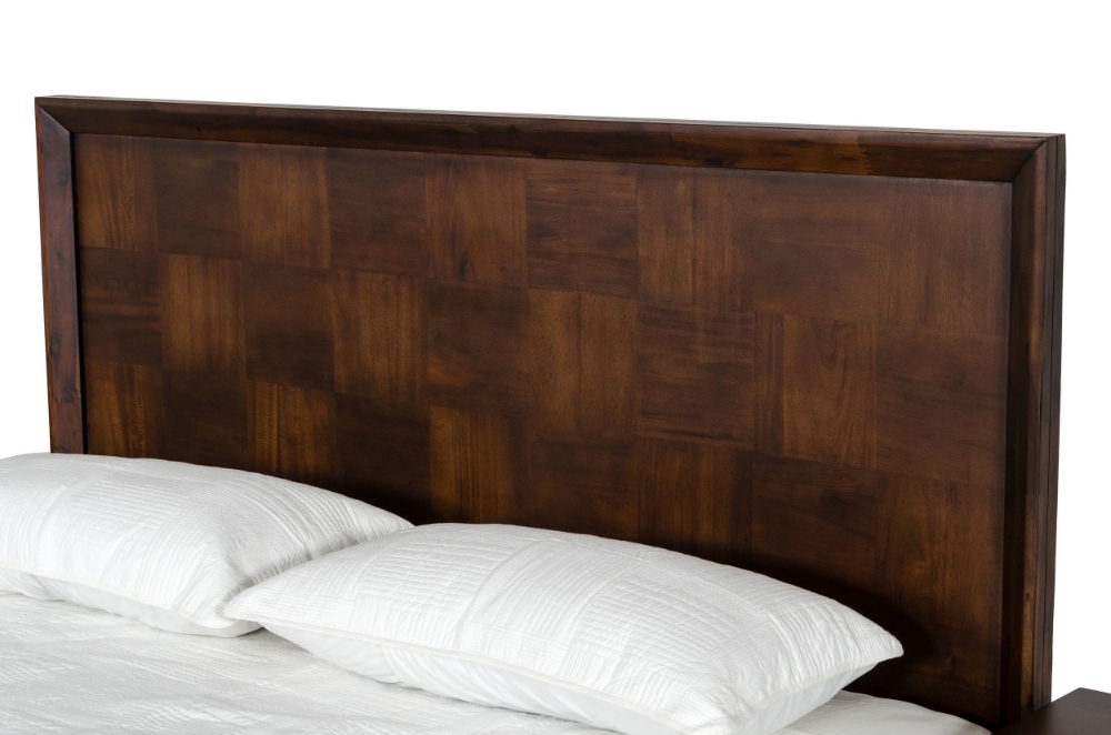 Picture of Modrest Shane - Eastern King Modern Acacia & Brass Bed