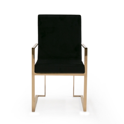 Picture of Modrest Trea - Modern Black Velvet & Rosegold Dining Chair