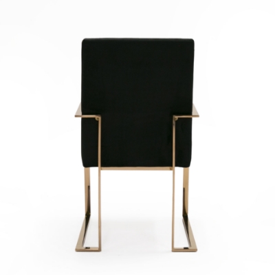 Picture of Modrest Trea - Modern Black Velvet & Rosegold Dining Chair