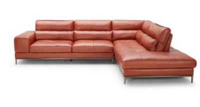 Picture of Divani Casa Kudos - Modern Cognac RAF Chaise Sectional Sofa