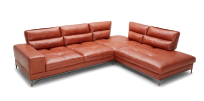 Picture of Divani Casa Kudos - Modern Cognac RAF Chaise Sectional Sofa