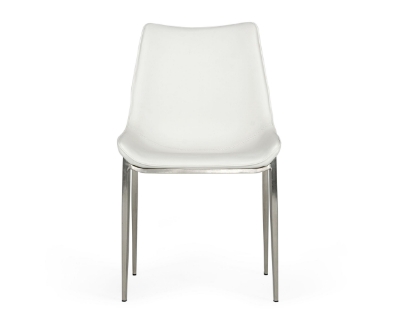 Picture of Modrest Frasier - Modern White Eco-Leather Dining Chair (Set of 2)