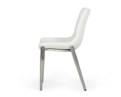 Picture of Modrest Frasier - Modern White Eco-Leather Dining Chair (Set of 2)