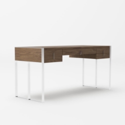 Picture of Modrest Orcutt - Modern Walnut & Stainless Steel Desk