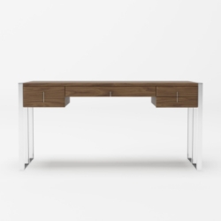 Picture of Modrest Orcutt - Modern Walnut & Stainless Steel Desk